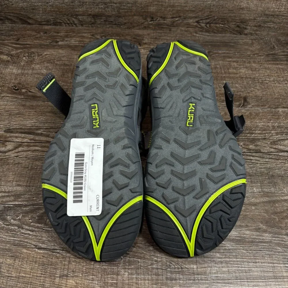Kuru Current Sandals Men's 11 Slate Gray Green Sport Beach Water Walking Shoes